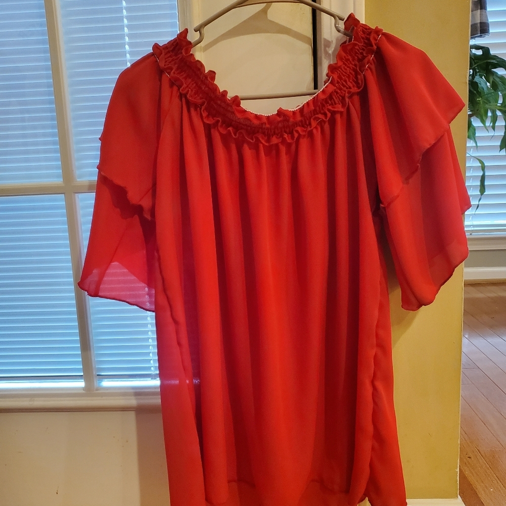 Red blouse